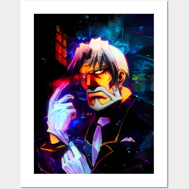 Neon Iron Butler Wall Art by hustlart